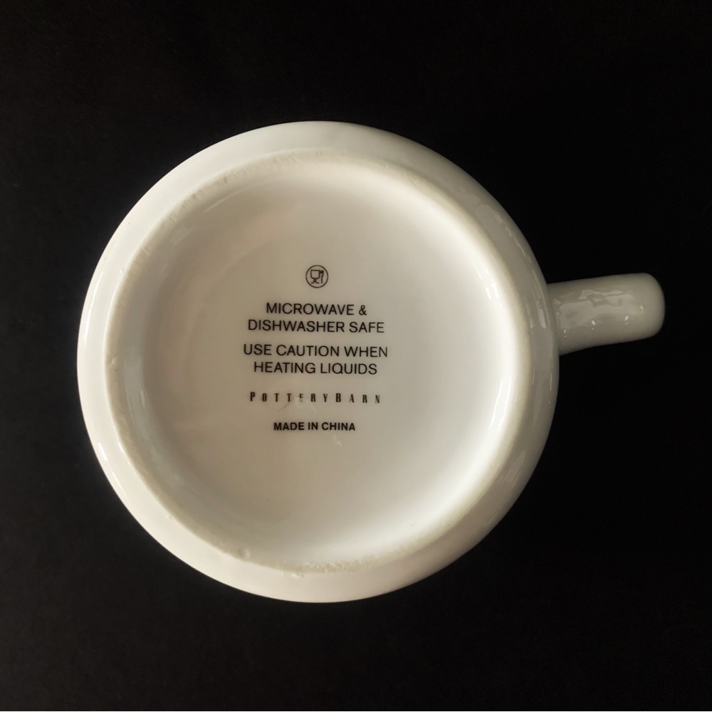 Pottery Barn L Initial Monogram Mug - Picture 3 of 4